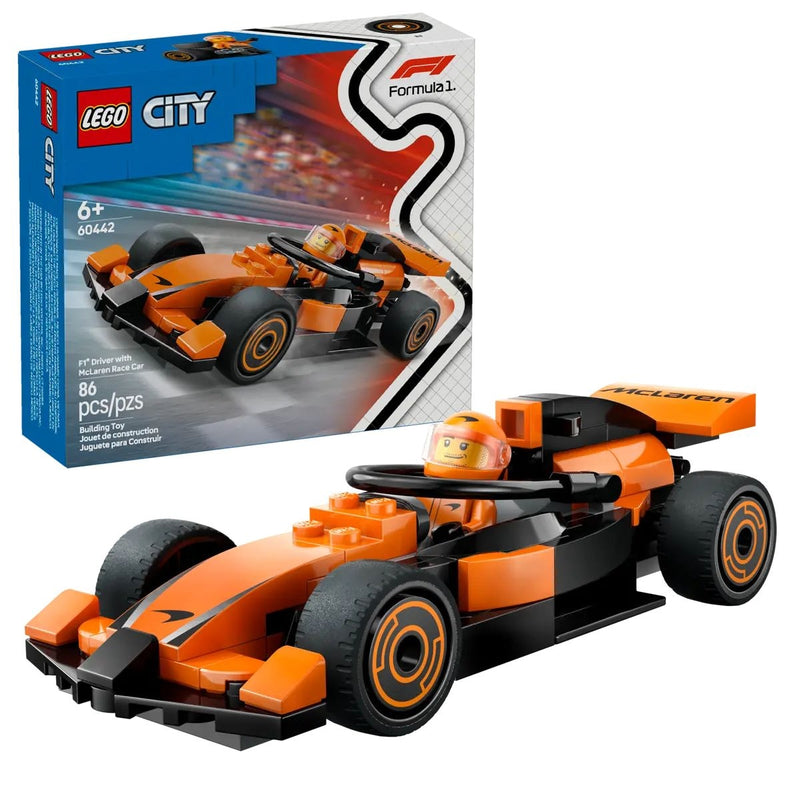 Lego City 60442 F1 Driver with McLaren Race Car, 86-pc Y4