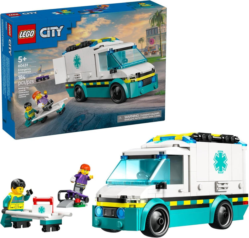 LEGO City Emergency Ambulance - 60451, 184-pcs, Ages 5+ U3