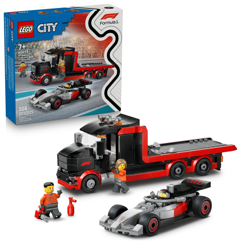 LEGO City F1 Display Truck with Audi F1 Race Car - 60493, 508-pc, Ages 7+ M8