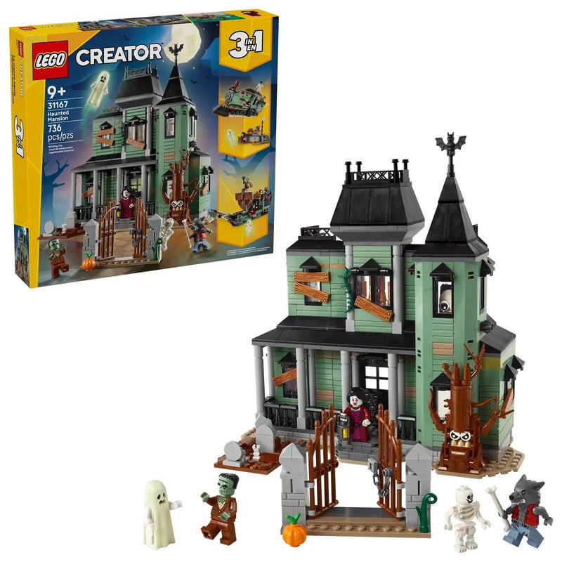 LEGO Creator 3-in-1 Haunted Mansion - 31167, 736-pcs, Ages 9+ E7