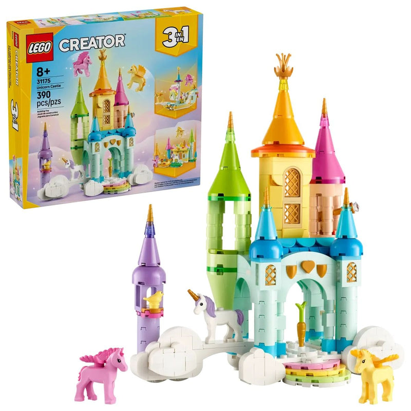 LEGO Creator 3-in-1 Unicorn Castle - 31175, 390-pcs, Ages 8+ Z3