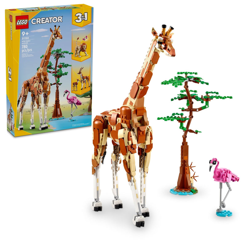 LEGO Creator 3-in-1 Wild Safari Animals - 31150, 780-pcs, Ages 9+ J8