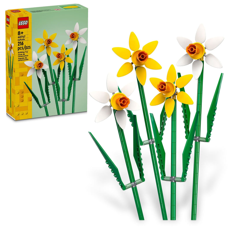 LEGO Daffodils Celebration Gift, Yellow and White Daffodils - 40747, 216-pcs, Ages 8+ I0