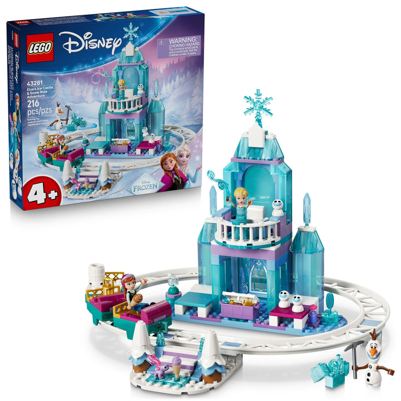 LEGO Disney Frozen Elsa's Ice Castle & Snow Ride Adventure Building Set - 43281, 216-pcs, Ages 4+ M6