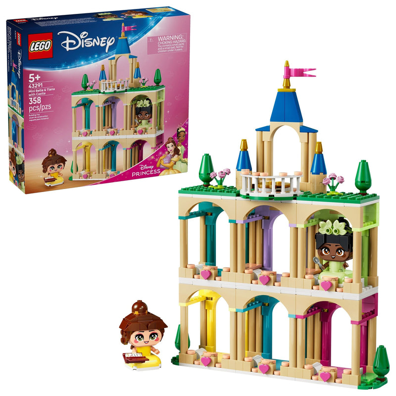 LEGO Disney Princess Mini Belle & Tiana with Castle Toy Building Set - 43291, 358-pcs, Ages 5+ M0