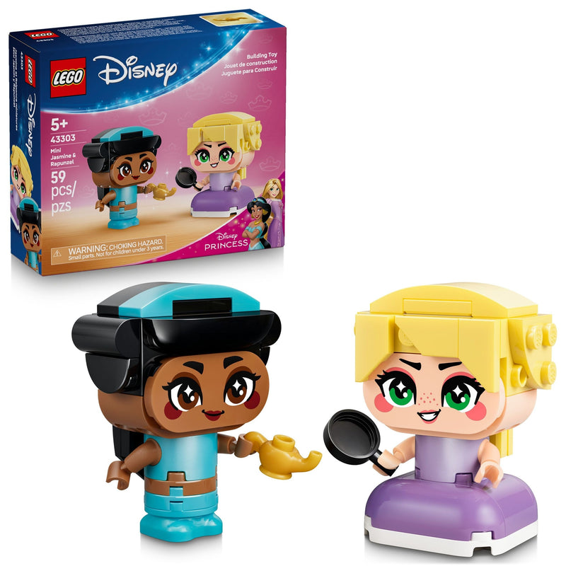 LEGO Disney Princess Mini Jasmine & Rapunzel Toy Building Set - 43303, 59-pcs, Ages 5+ P9