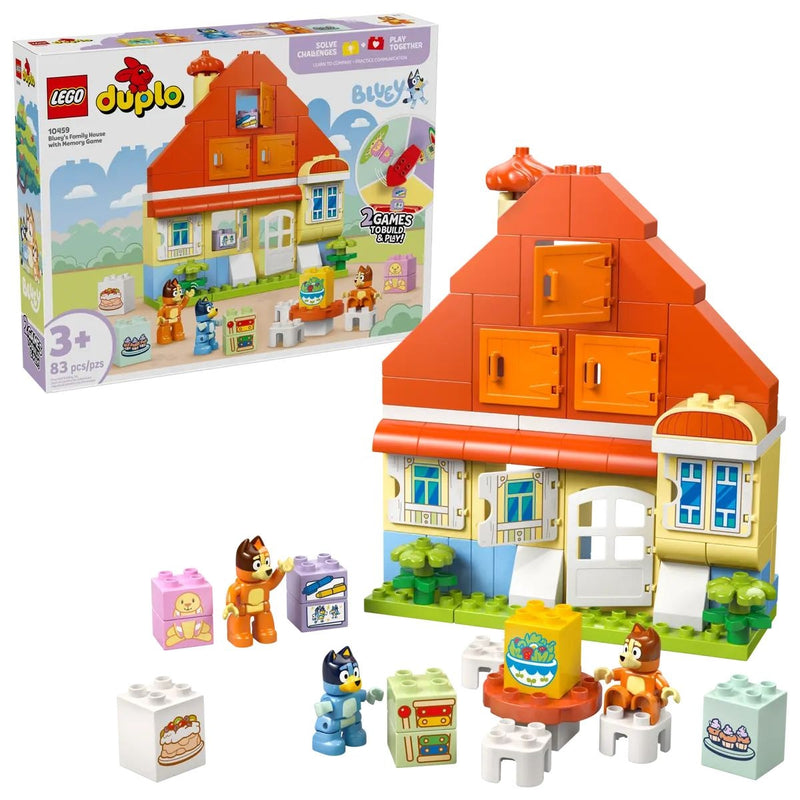 LEGO Duplo Bluey's Family House with Memory Game - 10459, 83-pcs, Ages 3+ E9