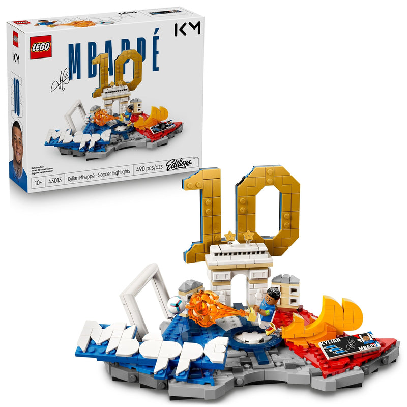 LEGO Editions Kylian Mbappé, Soccer Highlights - 43013, 490-pcs, Ages 10+ D0