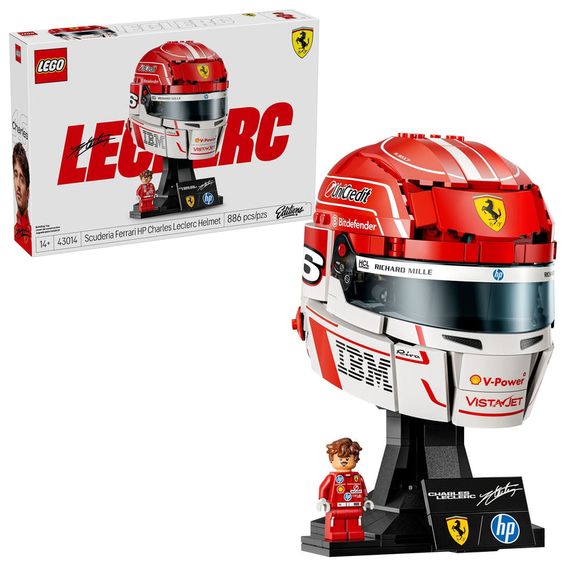 LEGO Editions Scuderia Ferrari HP Charles Leclerc Helmet - 43014, 886-pcs, Ages 14+ M9