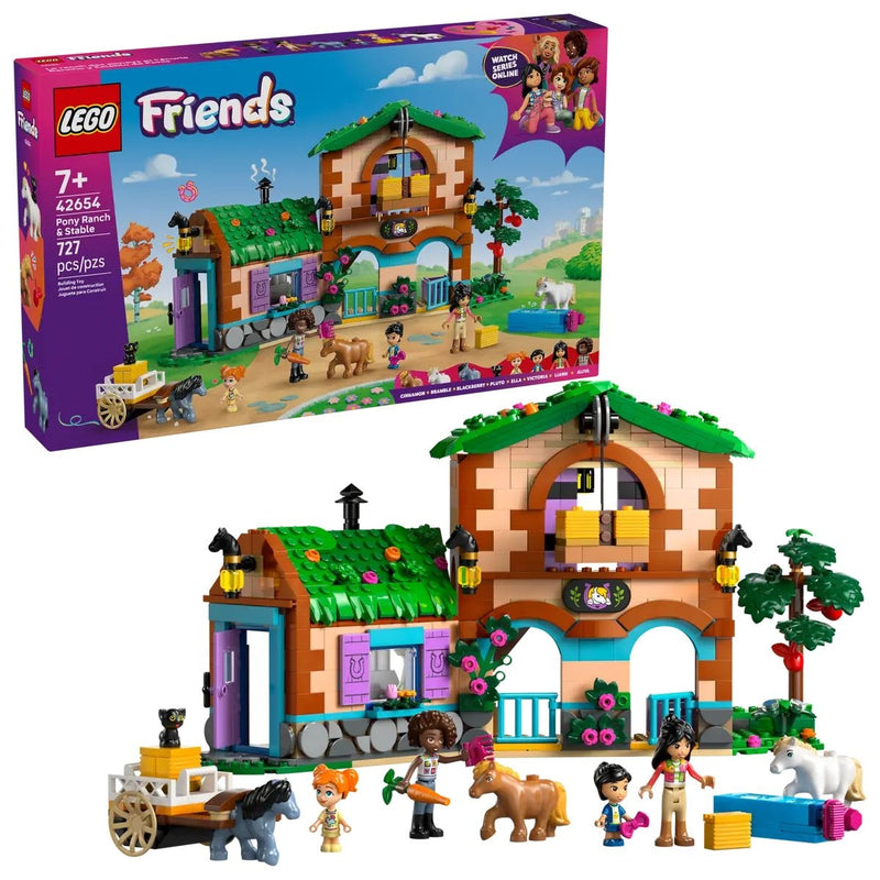 LEGO Friends 42654 Pony Ranch and Stable for Ages 7+, 727-pc O8