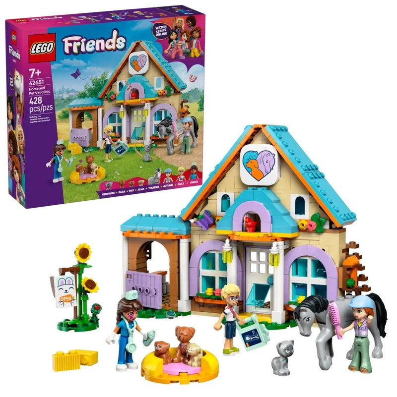 LEGO Friends Horse and Pet Vet Clinic Set - 42651, 428-pcs, Ages 7+ J8