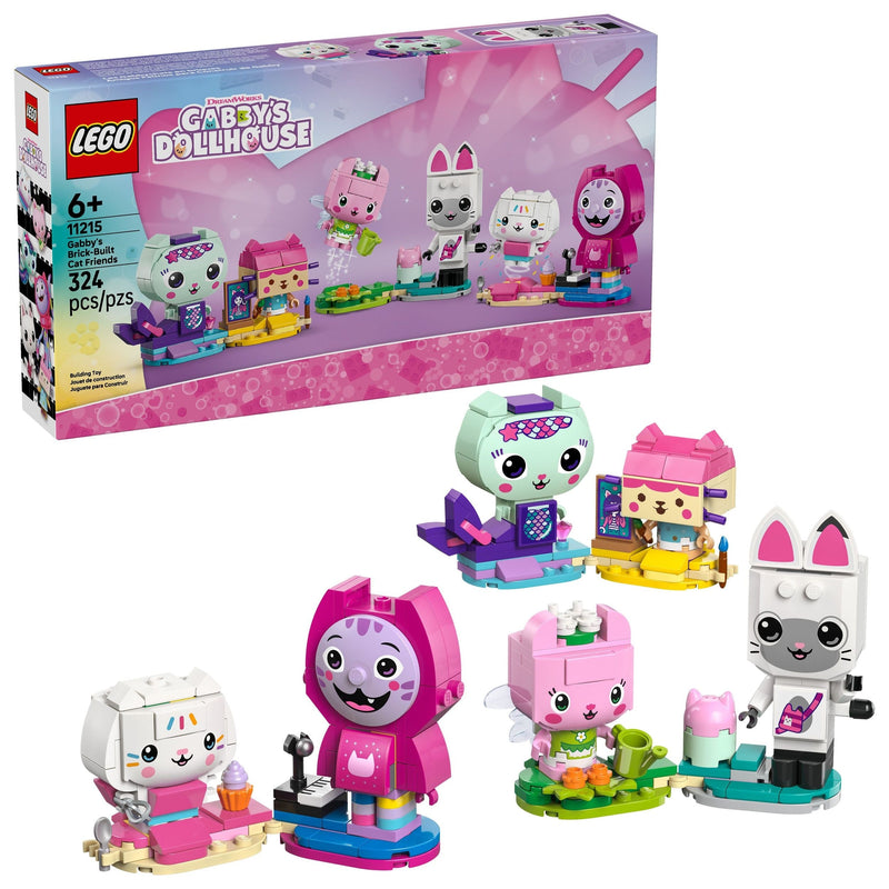 LEGO Gabby's Dollhouse Gabby's Brick-Built Cat Friends - 11215, 324-pcs, Ages 6+ B7