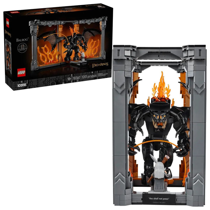 LEGO Icons The Lord of the Rings: Balrog Book Nook - 10367, 1201-pcs, Ages 18+ W8