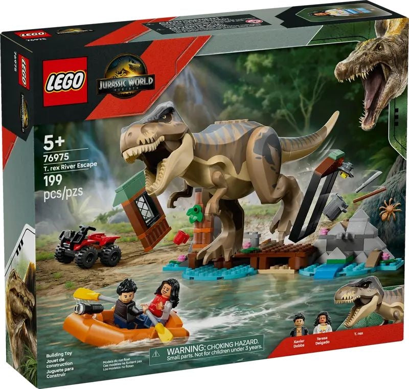 LEGO Jurassic World T.Rex River Escape - 76975, 199-pcs, Ages 5+ W9