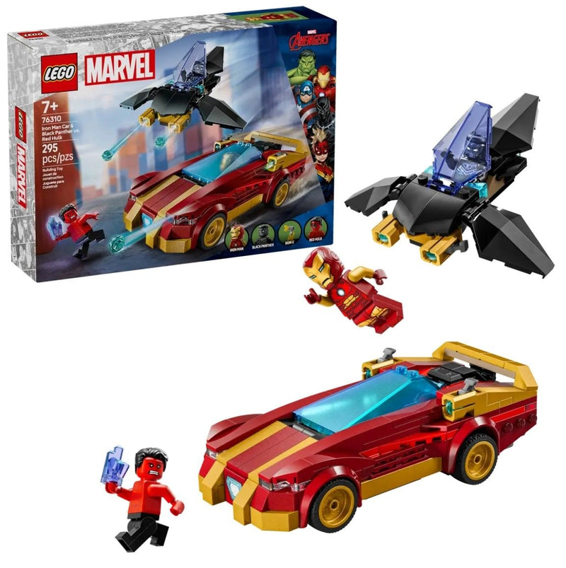 LEGO Marvel Iron Man & Black Panther vs. Red Hulk - 76310, 295-pcs, Ages 7+ E2