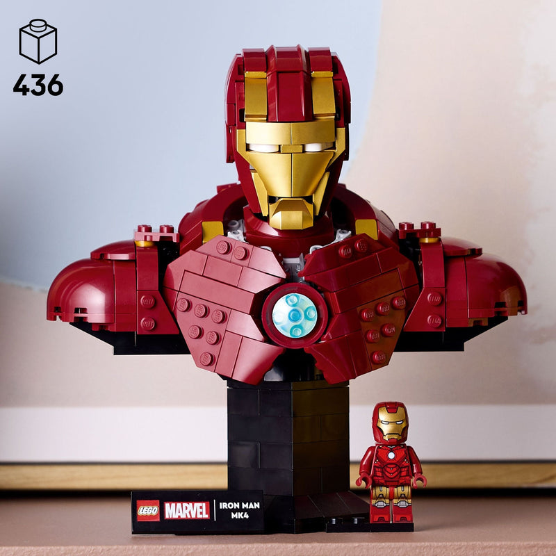 LEGO Marvel Iron Man MK4 Bust - 76327, 436-pcs, Ages 18+ S9