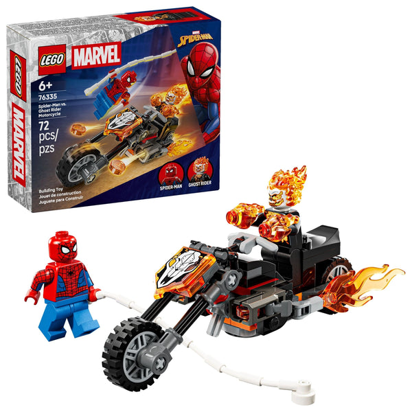LEGO Marvel Spider-Man vs. Ghost Rider Motorcycle - 76335, 72-pcs, Ages 6+ F7