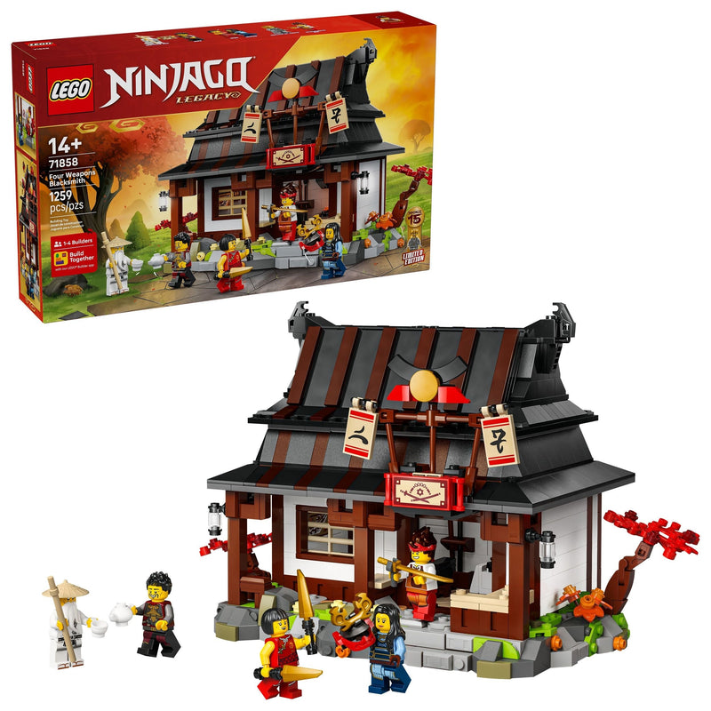 LEGO Ninjago Four Weapons Blacksmith 15th Anniversary - 71858, 1259-pcs, Ages 14+ J5
