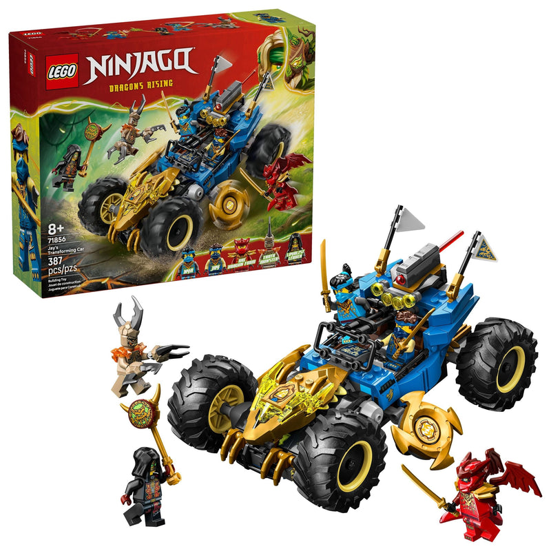LEGO Ninjago Jay’s Transforming Car Toy Building Set - 71856, 387-pcs, Ages 8+ I1