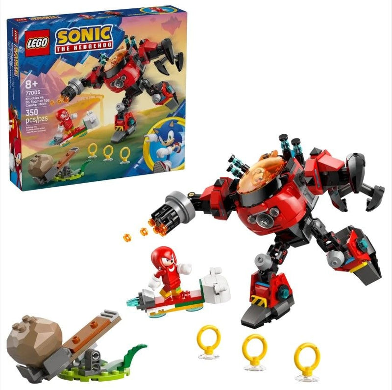 LEGO Sonic Knuckles vs. Dr. Eggman Egg Crusher Mech - 77005, 350-pcs, Ages 8+ N2