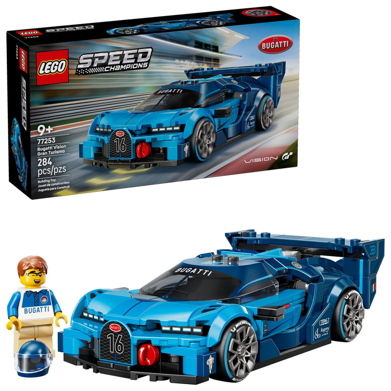LEGO Speed Champions Bugatti Vision Gran Turismo Hyper Sports Car - 77253, 284-pcs, Ages 9+ X1