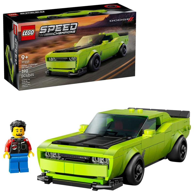 LEGO Speed Champions Dodge Challenger SRT Hellcat Sports Car - 77237, 390-pcs, Ages 9+ T0
