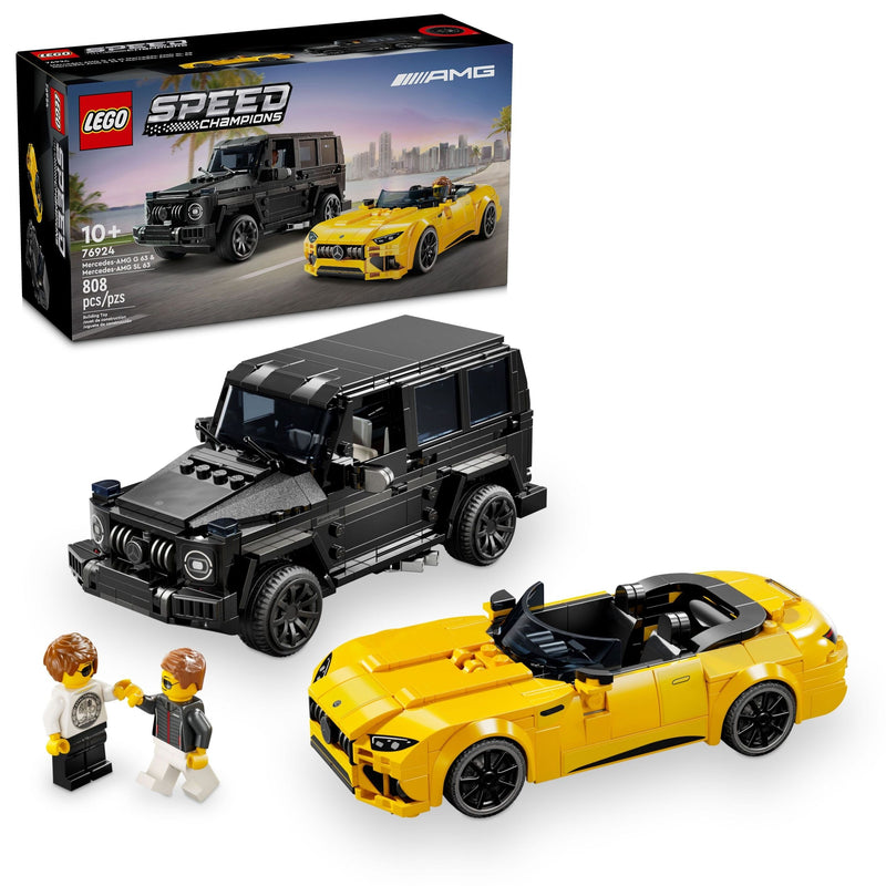 LEGO Speed Champions Mercedes-AMG G 63 & Mercedes-AMG SL 63 - 76924, 806-pcs, Ages 10+ J5