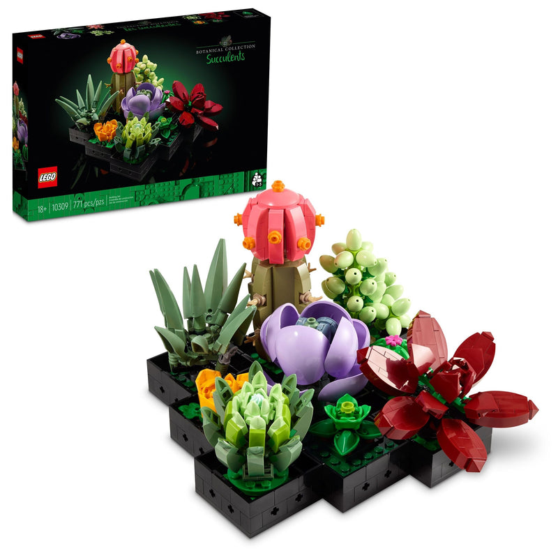 LEGO The Botanical Collection Succulents Building Set – 10309, 771-pcs, Ages 18+ Z4