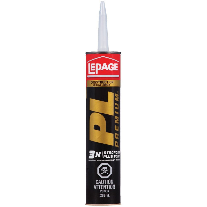 LePage PL Premium Construction Adhesive Glue, Indoor/Outdoor, Weather & Waterproof, 295-mL C7