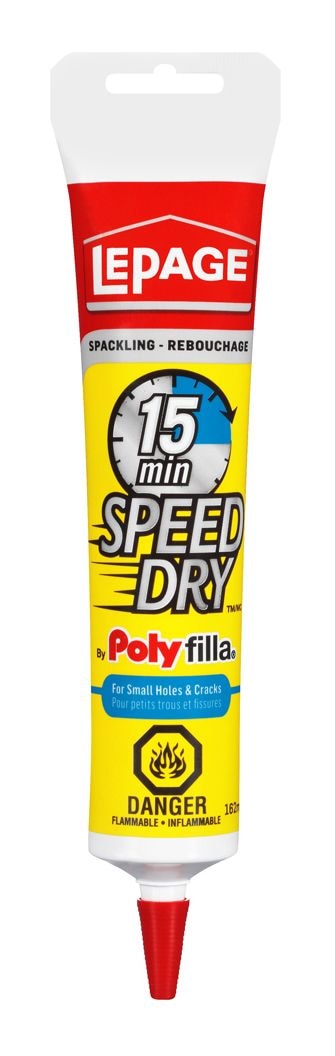 LePage Polyfilla 15-Minute Speed Dry Spackling, Fills Small Holes & Cracks, White, 162-mL F0