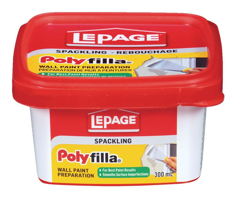 LePage Polyfilla Wall Paint Preparation Spackling, Hole/Crack Repair Filler, White C5