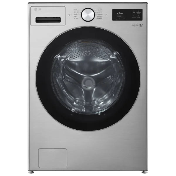 LG 27 in. 5.8 cu ft. Graphite Steel Front Load Washer with AI DD and TurboWash X4