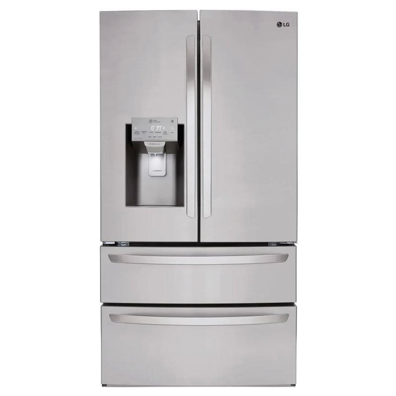 LG 36 in. 28 cu. ft. Stainless-steel French Door Refrigerator with Smudge-resistant Finish and SmartThinQ Wi-Fi M6