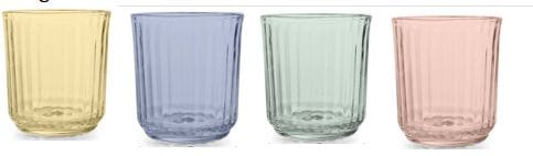 LIBBEY Panello Mixed Colour Rocks Glass Set, 4-pk Z2