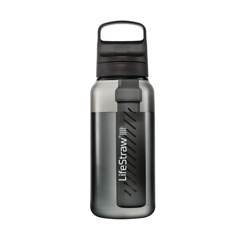 LifeStraw GO Series Water Bottle, 1-L, Black V0