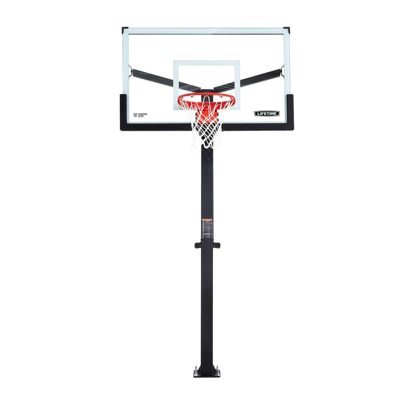 Lifetime Mommoth Bolt Down Basketball Hoop with 60-in Tempered Glass E7