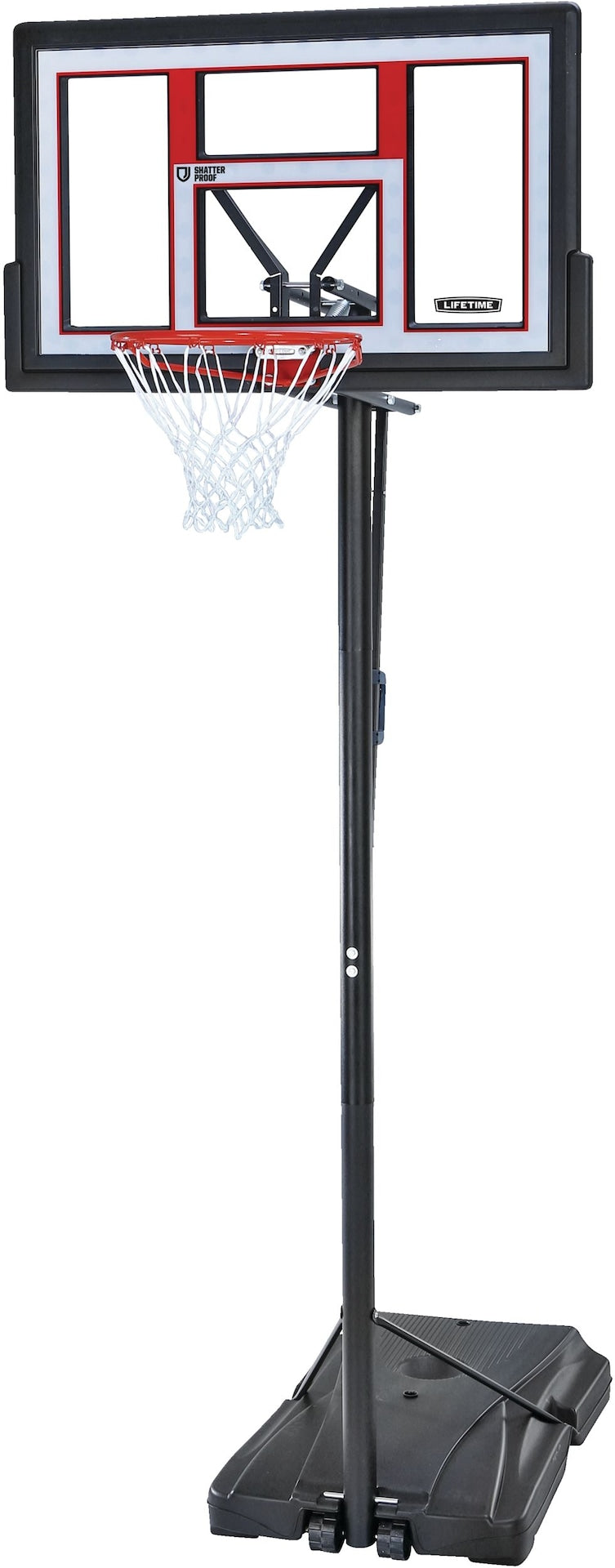 Lifetime Portable Adjustable Basketball Backboard, Hoop & Net System, 50-in E5