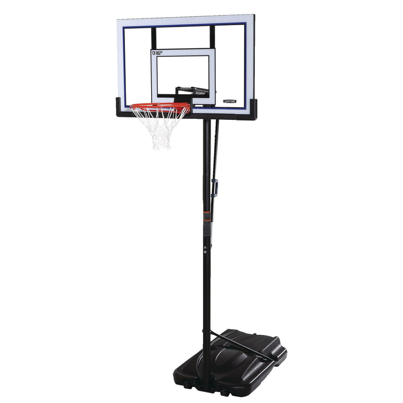 Lifetime Portable Adjustable Basketball Backboard, Hoop & Net System, 52-in H2