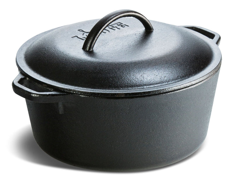 Lodge Seasoned Cast-Iron Dutch Oven, 5-qt C5