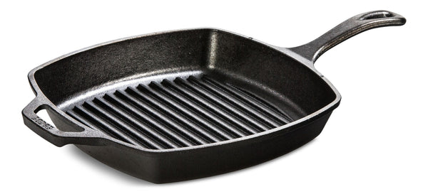Lodge Seasoned Cast-Iron Grill Pan, 10.5-in (26 cm) T8