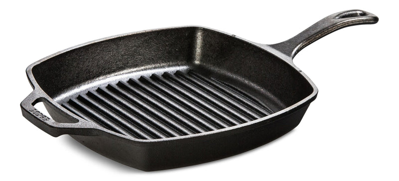 Lodge Seasoned Cast-Iron Grill Pan, 10.5-in (26 cm) T8