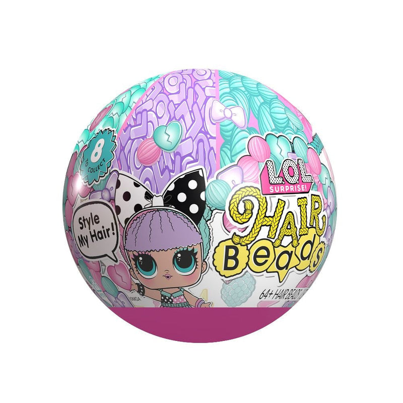L.O.L. Surprise Hair Beads Tots with 60+ Hair Beads, Collectible Doll, Assorted, Ages 4+ G9