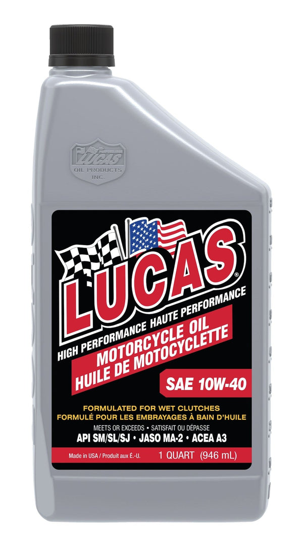 Lucas Oil High Performance Motorcycle Oil SAE, 946-mL S6