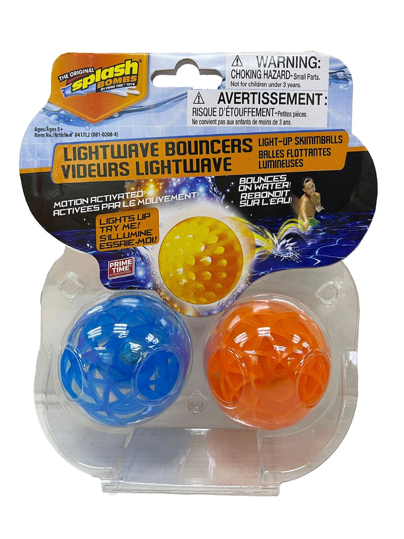 Luminator Light-Up Skim Ball Game, Multi-Coloured, 2-pk, Ages 5+, for Beach/Pool Fun Activities T7