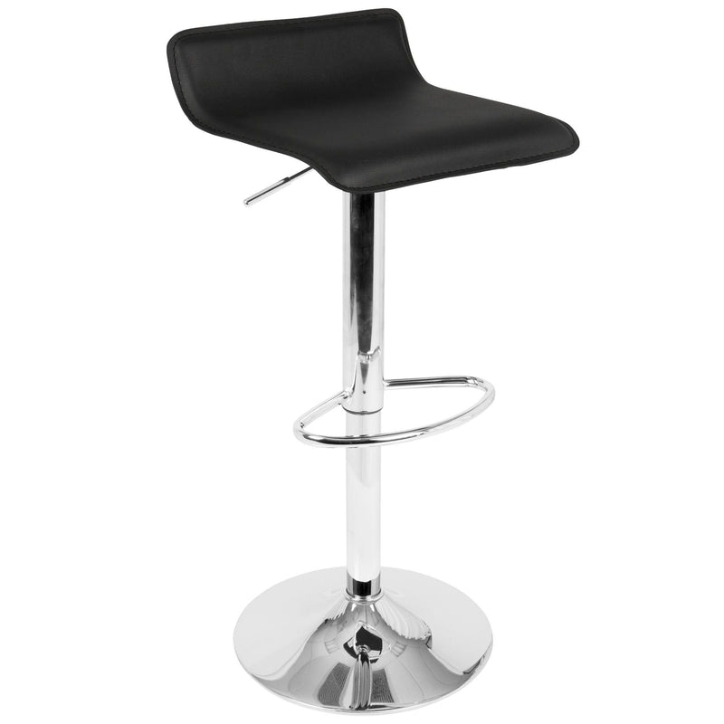 LumiSource Ale PU Leather Swivel Counter/Bar Stool Adjustable Height (2-Piece Set) I0
