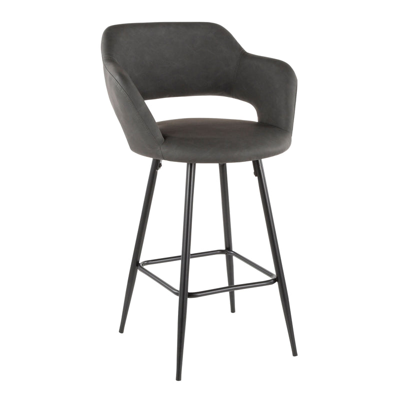 Lumisource Margarite Fixed-Height Counter Stool, Black, 25-in, 2-pc Y4