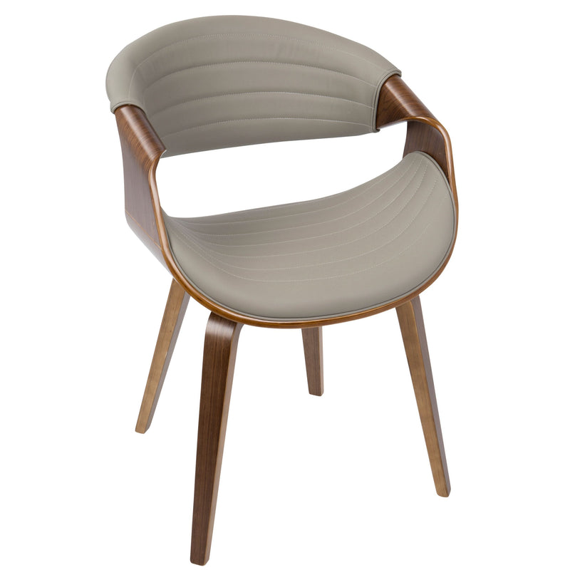 Lumisource Symphony Faux Leather Dining/ Accent Chair, Grey K3
