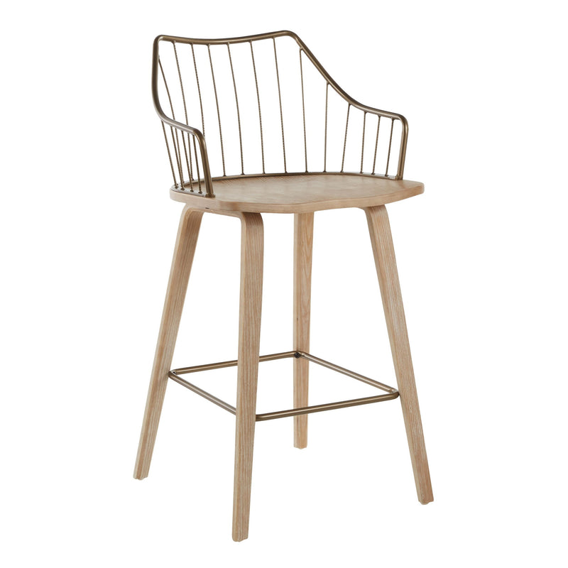 Lumisource Winston Fixed-Height Counter Stool, Wood, 26-in Z1