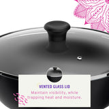 Maharaja 3.4qt Non-Stick Karahi with lid 26cm 10.25in