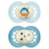 MAM Matte Non-Deco Pacifier, 6-16 Months, Boy, 2-pk